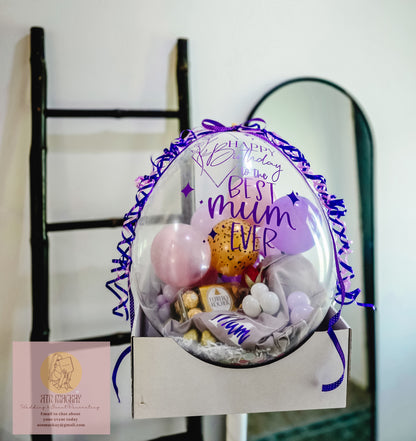 ‘Night Off’ Custom Bursting Gift Balloon Package