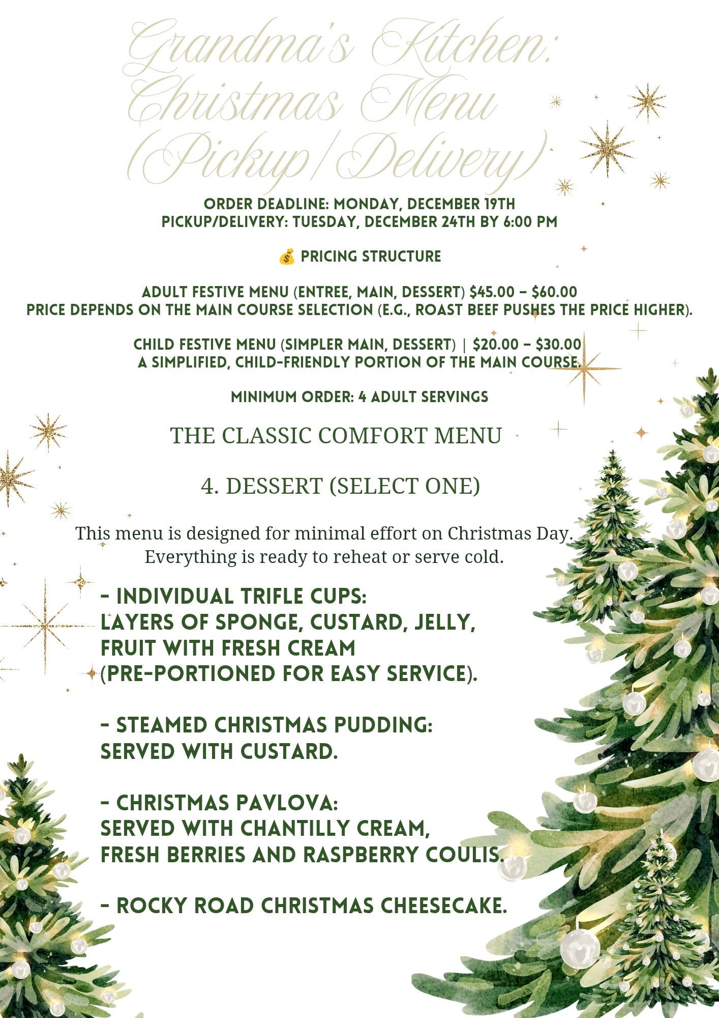 PLACE CHRISTMAS ORDER