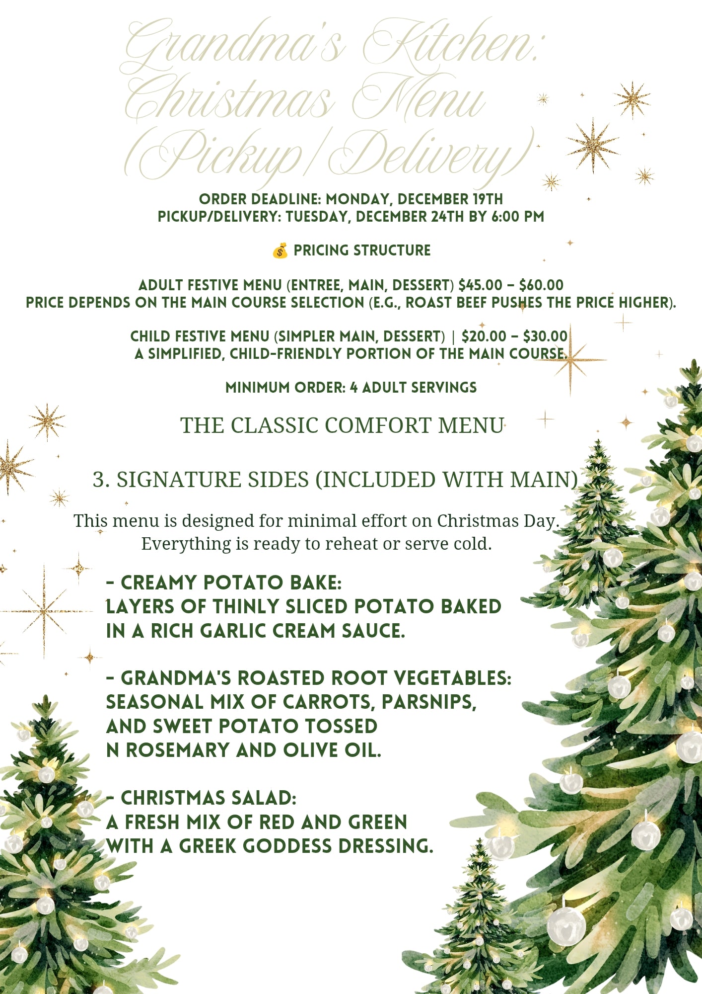 PLACE CHRISTMAS ORDER